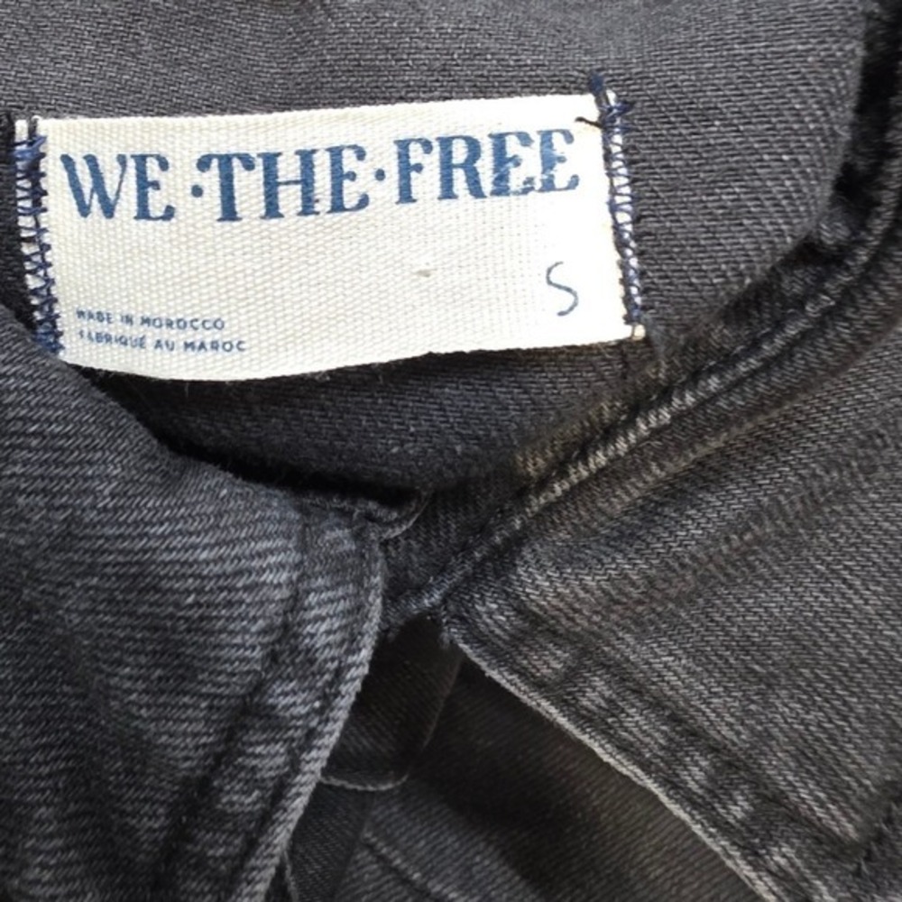 Free People We The Free Womens S Marci Black Denim Utility Jumpsuit - Picture 14 of 16
